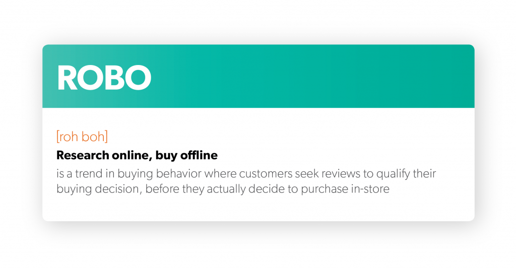 ROBO definition online customer reviews influence offline purchases